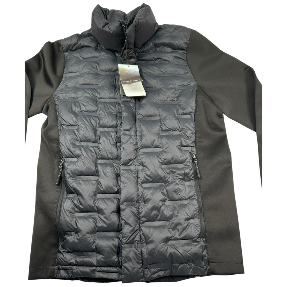Fossa Apparel Hybrid Down Men Jacket Size S Black Lightweight Puffer New - Picture 3 of 16